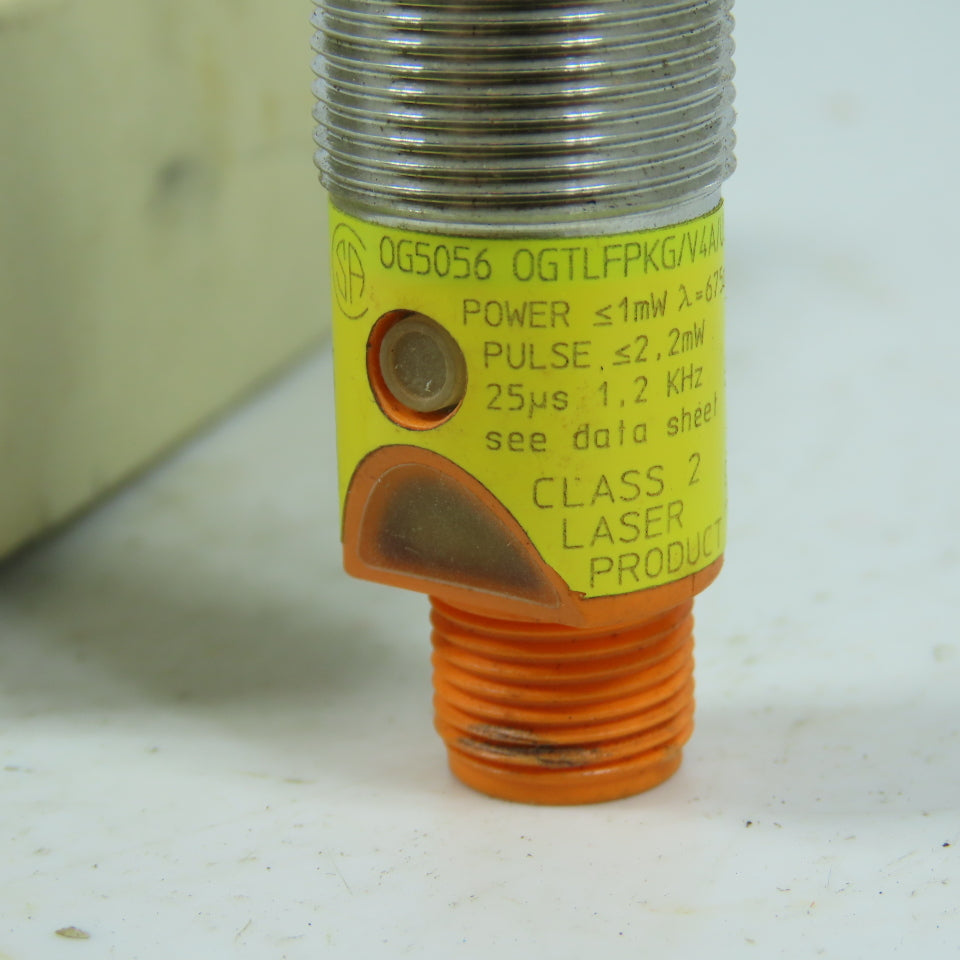 ifm OGTLFPKG/V4A/US-100 OG5056 Photoelectric Laser Sensor M12 Connector Class 2