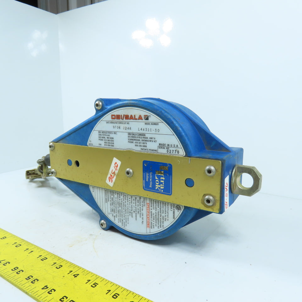 DBI/SALA L4431C-30 Ultra-Lok Self-Retracting Lifeline 30ft 310lb Capacity