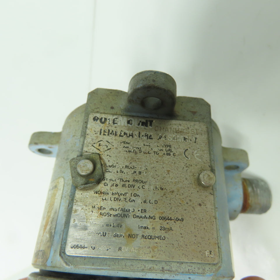 Rosemount 644HAE5J6F6XA Temperature Transmitter 0-500F HART PT100 3-Wire