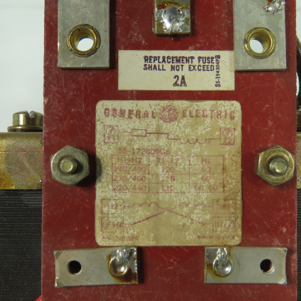 General Electric 55-172809G6 240/480V 120V Control Power Transformer 50/60Hz