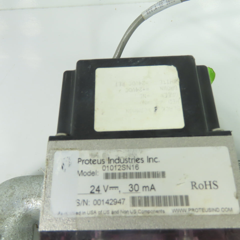 Proteus Industries 01012SN16 24VDC 30mA Industrial Liquid Flow Switch