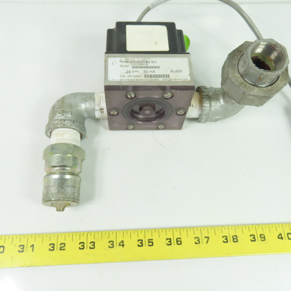 Proteus Industries 01012SN16 24VDC 30mA Industrial Liquid Flow Switch