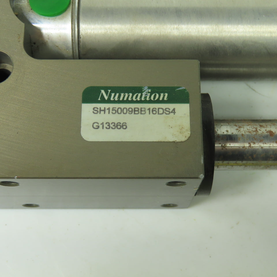 Numation SH15009BB16DS4 Guided Air Cylinder Dual Rod 9" Stroke 1-1/2" Bore