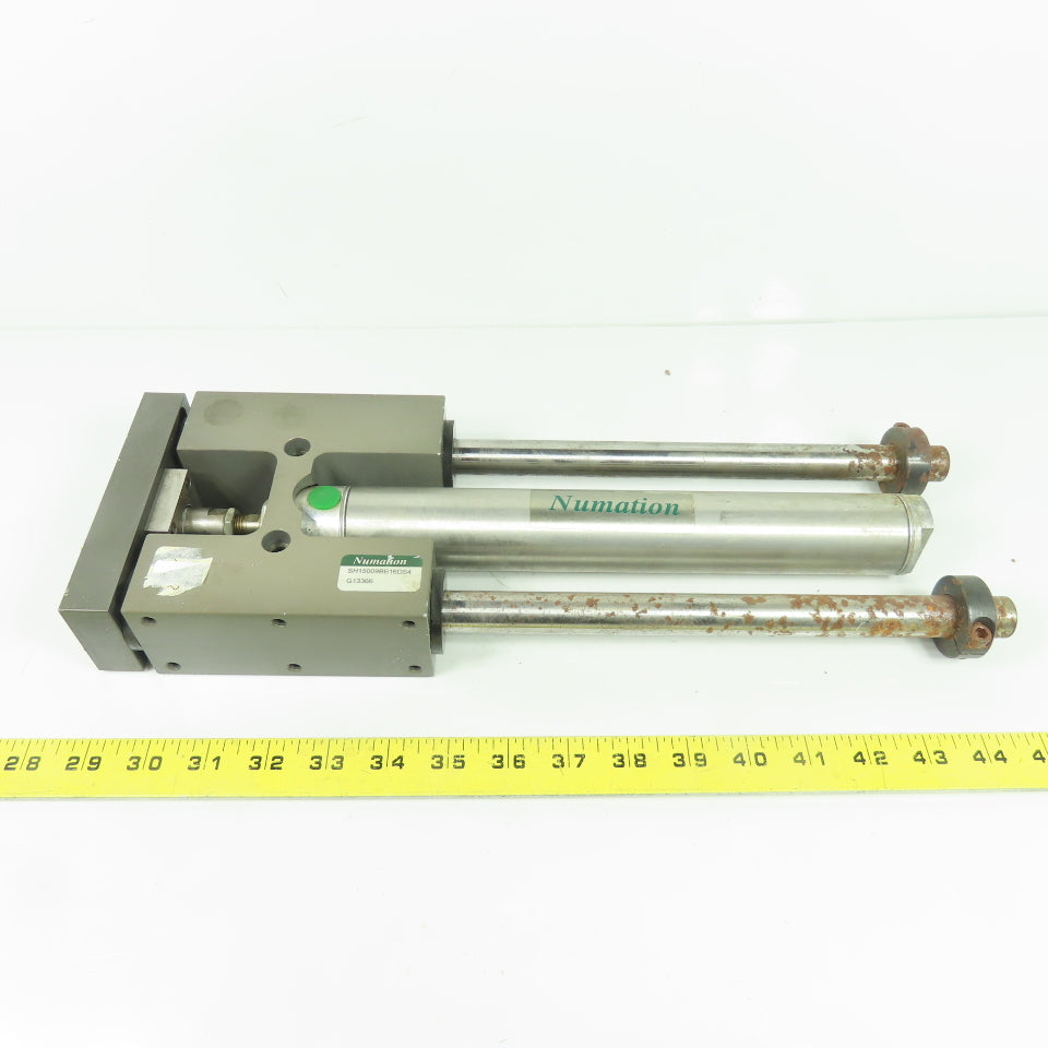 Numation SH15009BB16DS4 Guided Air Cylinder Dual Rod 9" Stroke 1-1/2" Bore