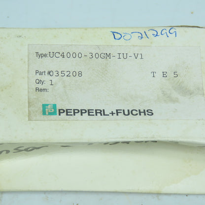 Pepperl+Fuchs UC4000-30GM-IU-V1 Ultrasonic Sensor 10-30VDC M30 Threaded NEW
