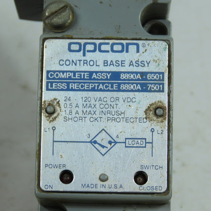 Eaton 1391A-6501 Opcon Photoelectric Sensor Assembly 24-120V W/8890A-6501