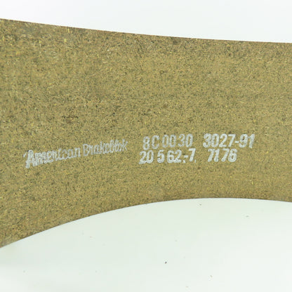 American Brakeblok 8C0030 3027-91 Curved Industrial Brake Lining Kit Lot Of 4
