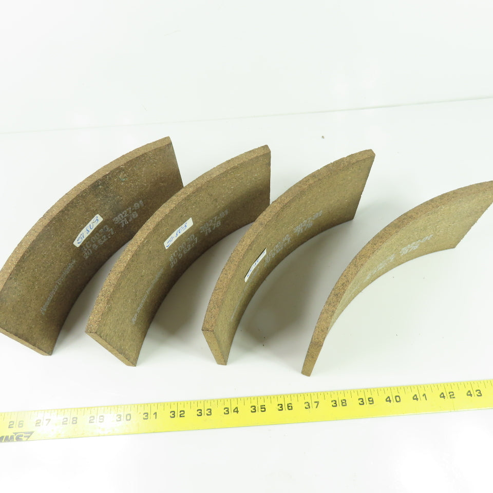 American Brakeblok 8C0030 3027-91 Curved Industrial Brake Lining Kit Lot Of 4