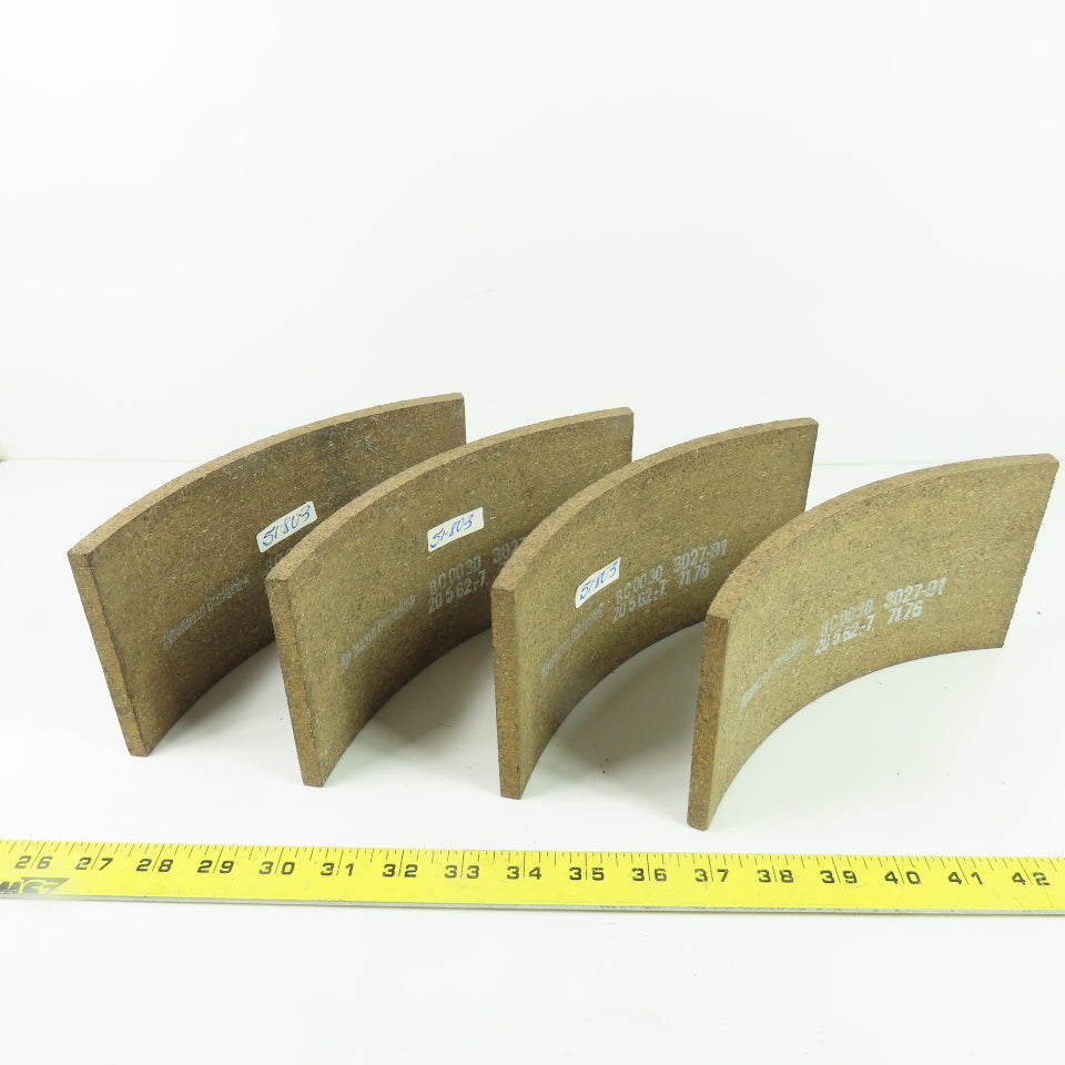 American Brakeblok 8C0030 3027-91 Curved Industrial Brake Lining Kit Lot Of 4