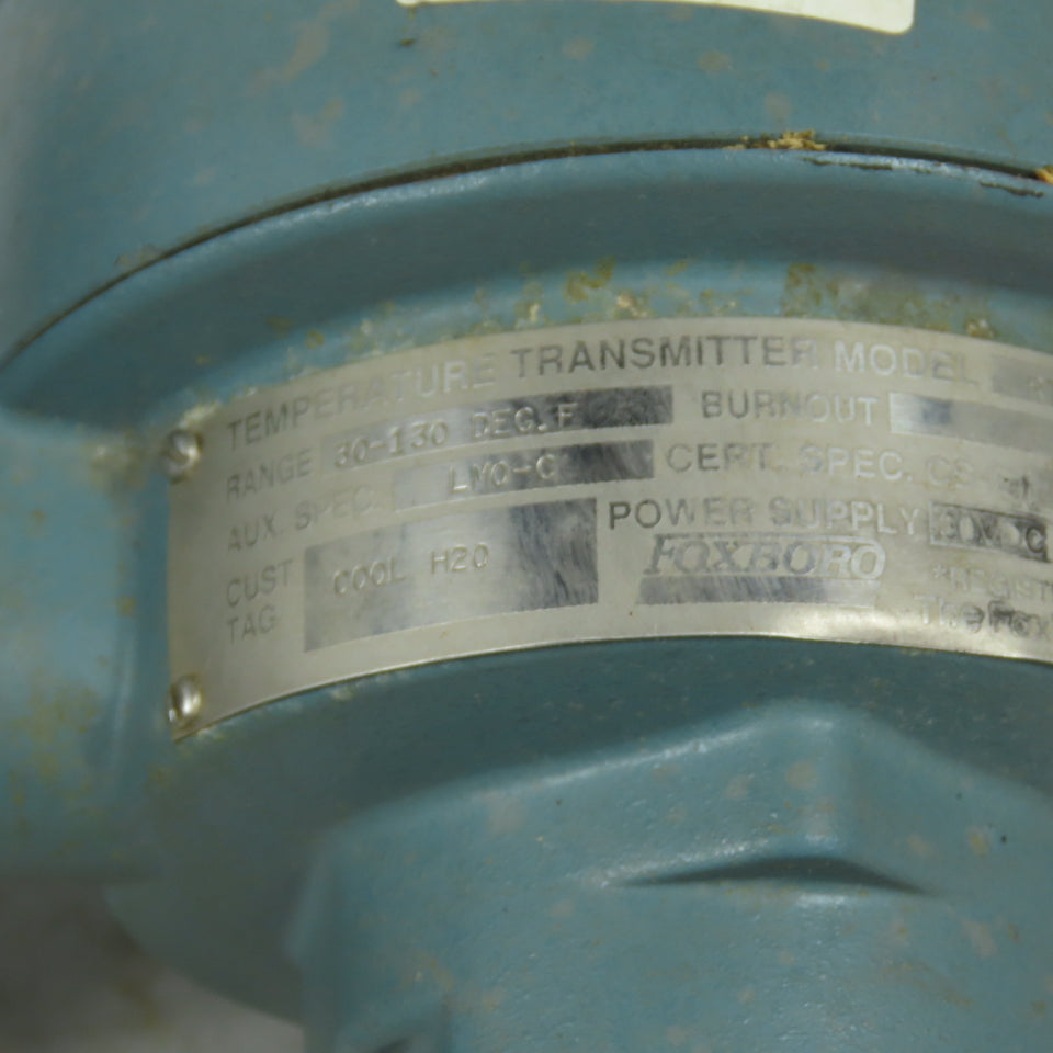 Foxboro RTT10-AQFLS003 Temperature Transmitter 30-130 F 4-20mA W/ Indicator