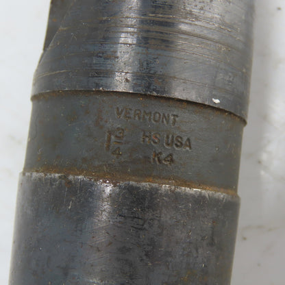 Vermont 1-3/4 HS USA K4 1-3/4" Taper Shank Drill Bit 16-3/4" OAL