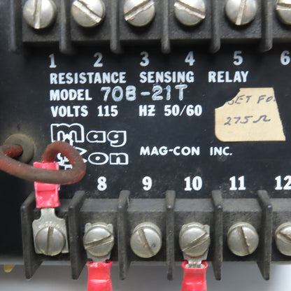 Mag Con 70B-21T 115V 50/60Hz Resistance Sensing Relay