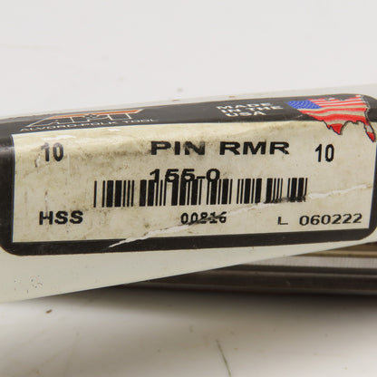 Alvord Polk Tool 155-0 #10 Taper Pin Reamer 8 Flute Straight