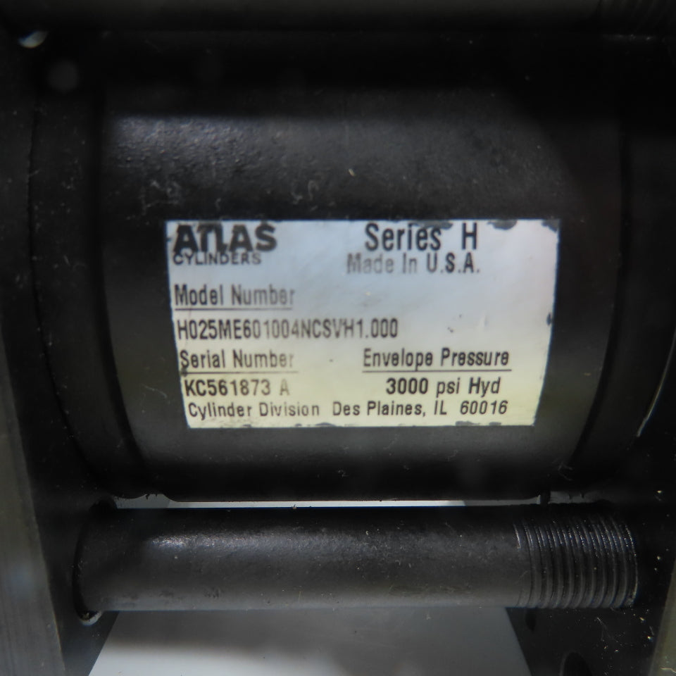 Atlas H025ME601004NCSVH1.000 SerH Heavy Duty Tie Rod Hydraulic Cylinder 3000 PSI