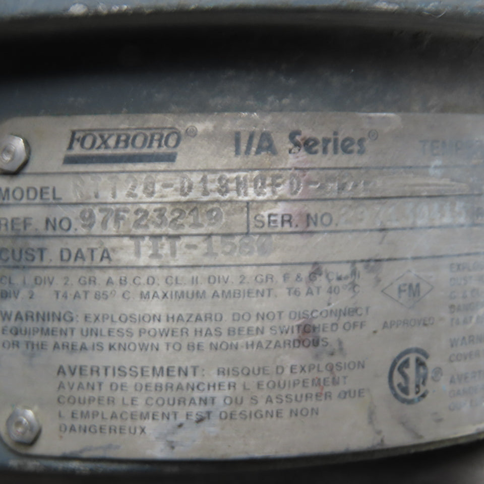 Foxboro RTT20-D1SNQFD-M2L1 BO300BT Temperature Transmitter