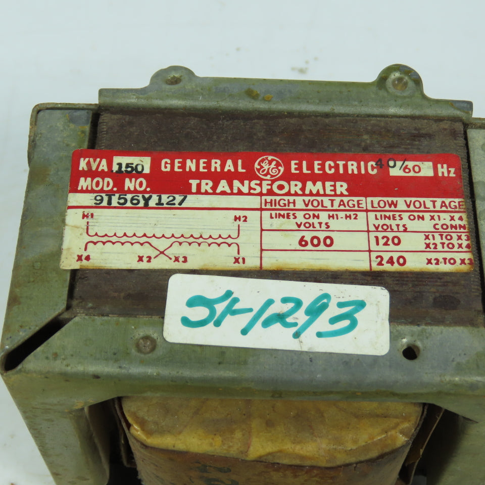 General Electric 9T56Y127 Industrial Control Transformer 150VA 600V-120/240V