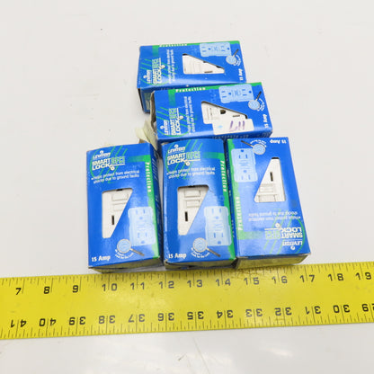 Leviton 8599-W Ground Fault Circuit Interrupter GFCI 15A White Lot Of 5