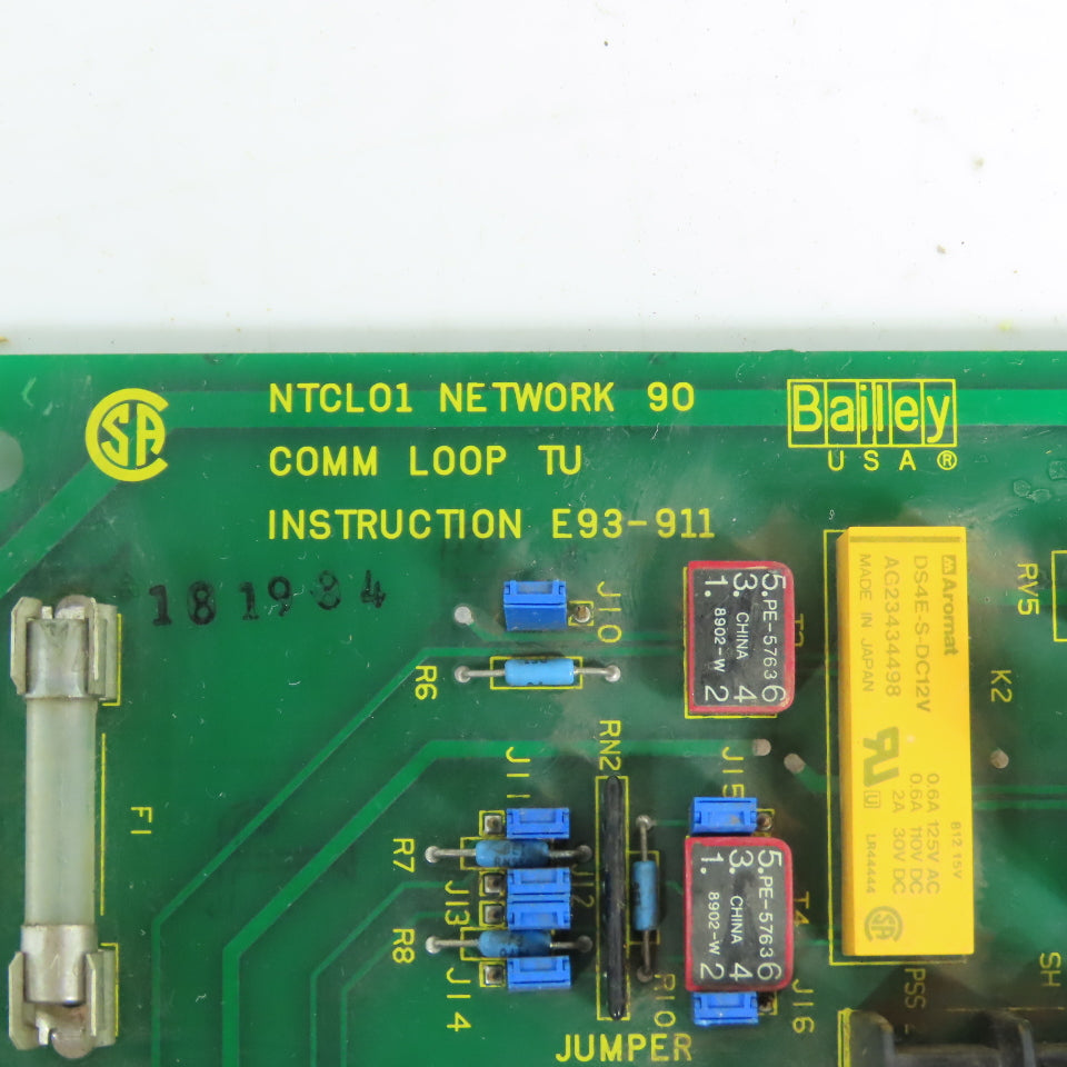 Bailey 6636997A1 NTCL01 Network 90 Communication Loop Termination Unit TU