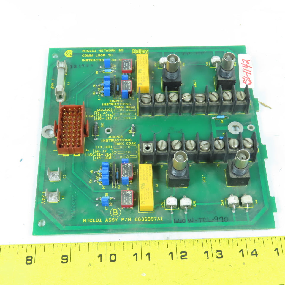 Bailey 6636997A1 NTCL01 Network 90 Communication Loop Termination Unit TU