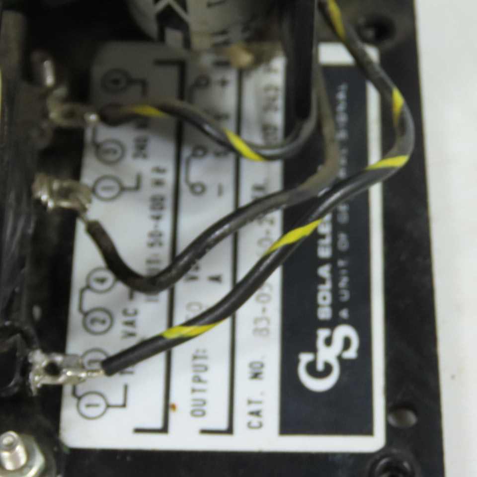 Sola Electric 83-05-260-2 Open Frame Linear Power Supply 50VDC 6A 120VAC Input