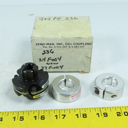 Zero-Max 236 6-18 CD Coupling with (2) Aluminum Shaft Hubs