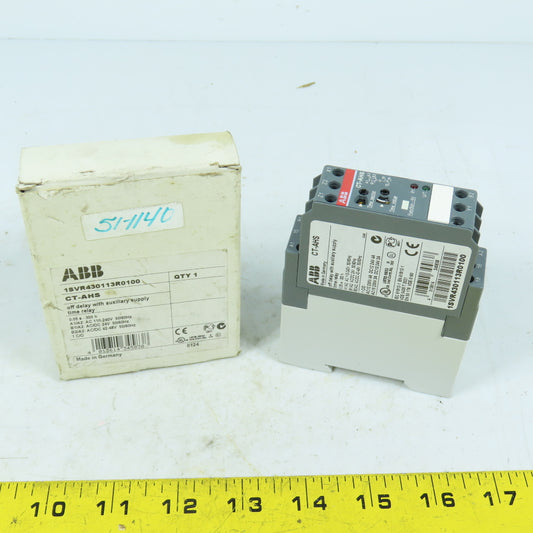 ABB CT-AHS 1SVR430113R0100 Off Delay Auxiliary Supply Time Relay 110-240VAC