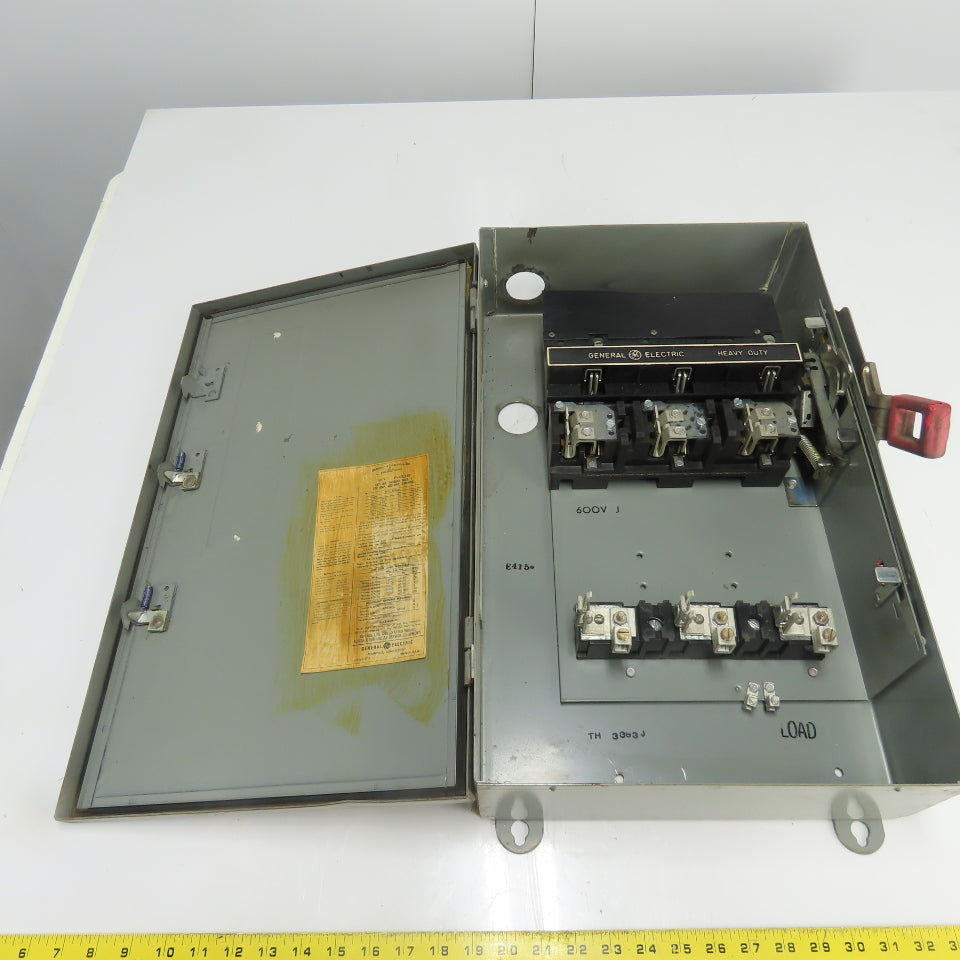General Electric TH3363J 100A 3-Pole Fusible Safety Disconnect Switch 600VAC