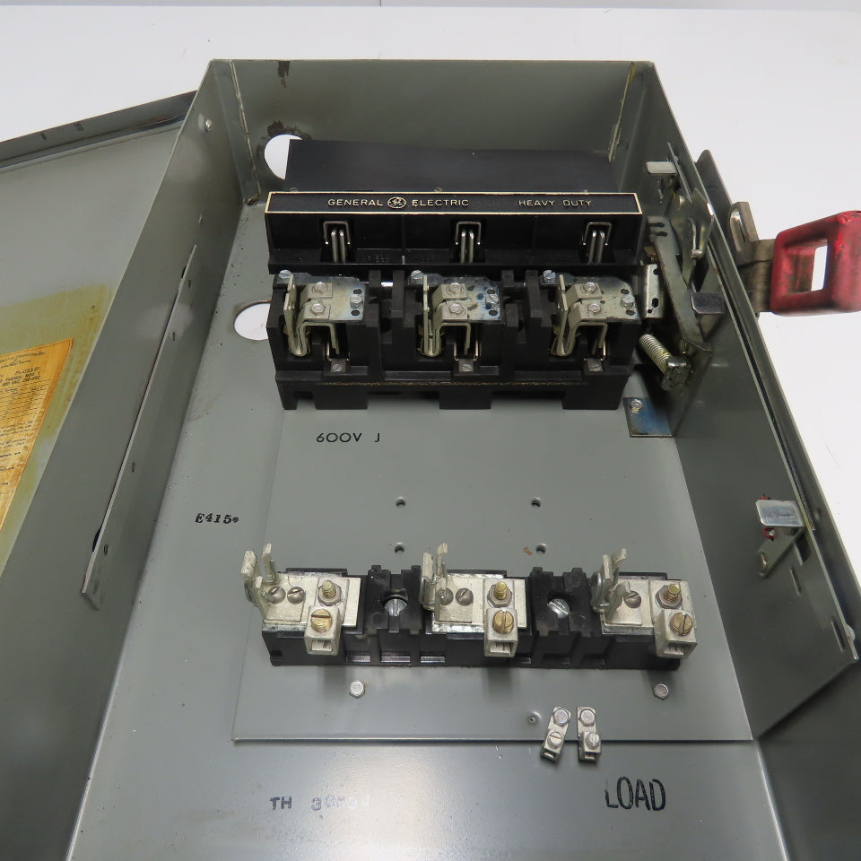 General Electric TH3363J 100A 3-Pole Fusible Safety Disconnect Switch 600VAC