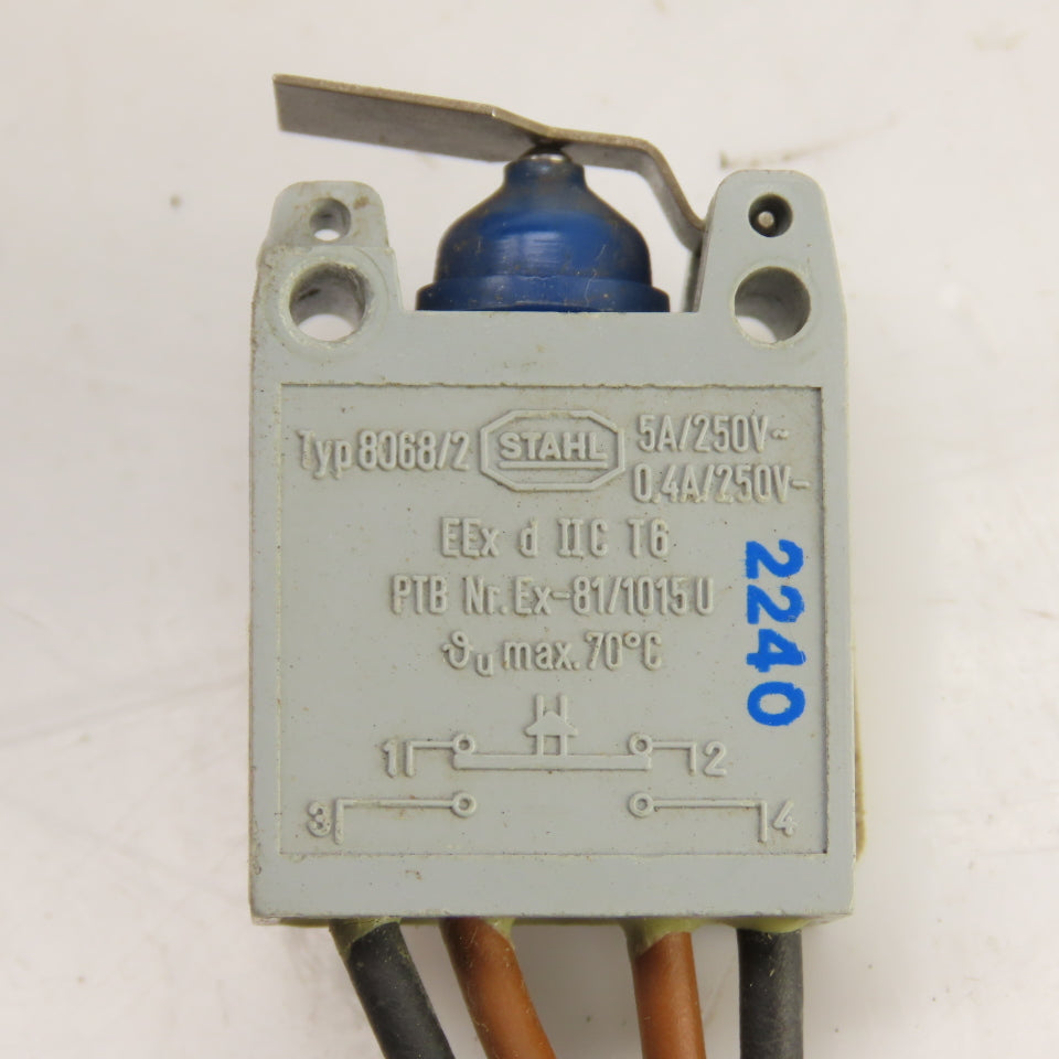 Stahl 8068/2 Explosion Proof Micro Limit Switch 250V 5A