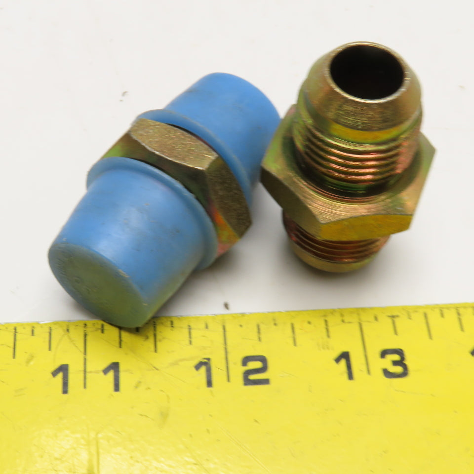 5/8" (-10) JIC Male x Male Hydraulic Straight Union Connector Lot Of 2