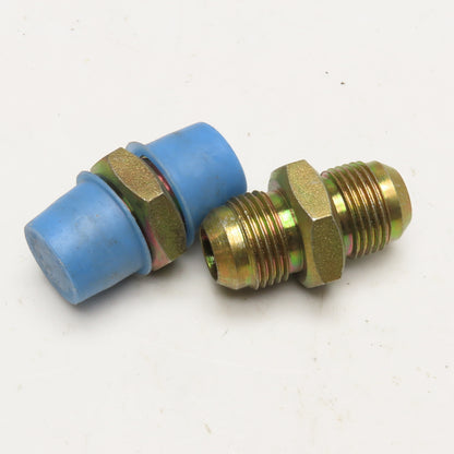 5/8" (-10) JIC Male x Male Hydraulic Straight Union Connector Lot Of 2