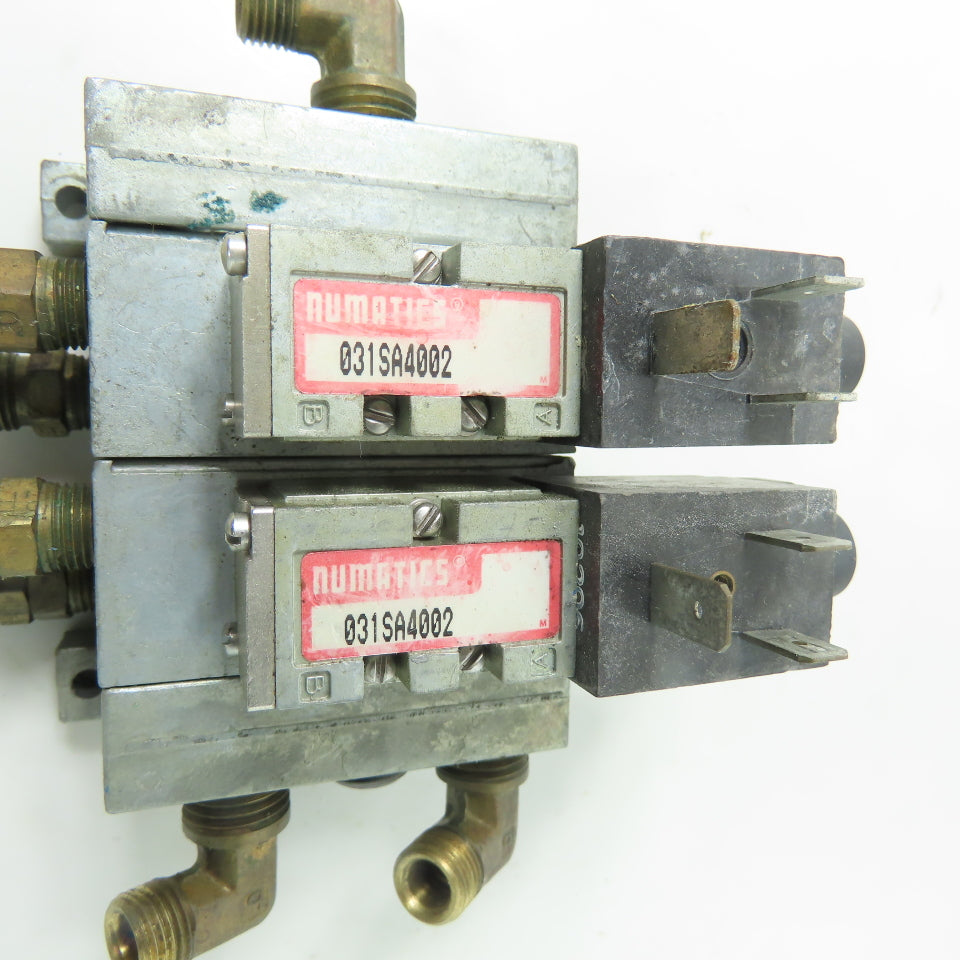 Numatics 031SA4002 2-Station Manifold Solenoid Valve Assembly 110-120VAC