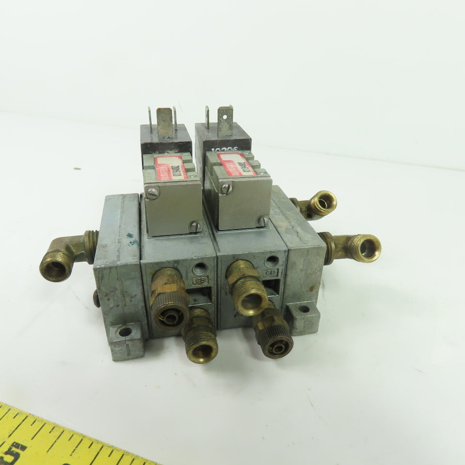 Numatics 031SA4002 2-Station Manifold Solenoid Valve Assembly 110-120VAC