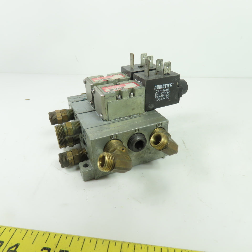 Numatics 031SA4002 2-Station Manifold Solenoid Valve Assembly 110-120VAC