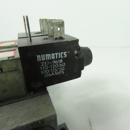 Numatics 031SA4002 2-Station Manifold Solenoid Valve Assembly 110-120VAC