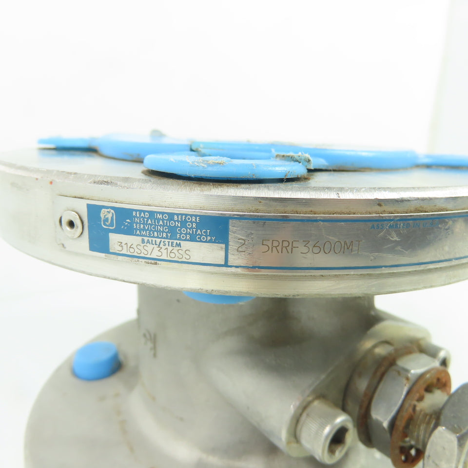Jamesbury 2 5RRF3600MT 2" 600# Flanged Stainless Steel Ball Valve MTFE Seat