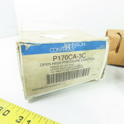 Johnson Controls P170CA-3C High Pressure Control 50-450 PSIG 1/4" Male Flare