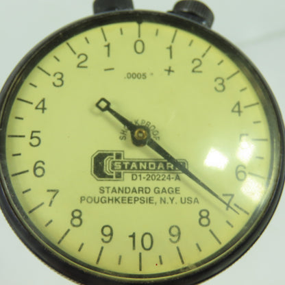 Standard Gage D1-20224-A Dial Indicator .0005" Shockproof Lug Back