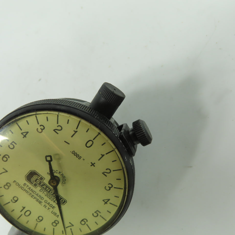 Standard Gage D1-20224-A Dial Indicator .0005" Shockproof Lug Back