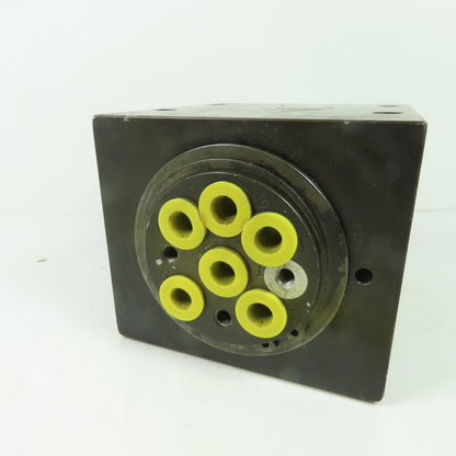 301B2F4A 6 Port Aluminum Hydraulic Rotary Union Manifold 5.5" x 5.25" x 4.5"