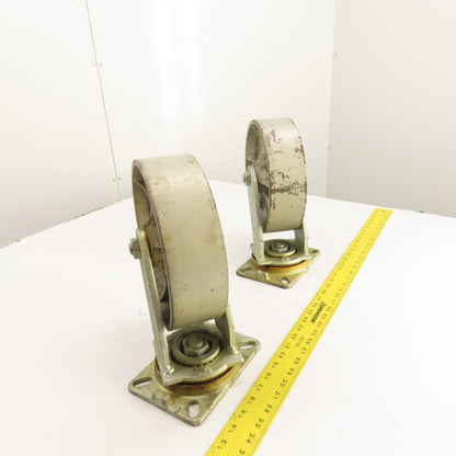 Albion AT 900001 Heavy Duty Cast iron Swivel Casters 10" x 3" Lot Of 2
