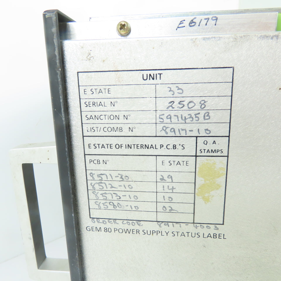 GEM 80 8917-4003 8917 Power Supply 110V/220V