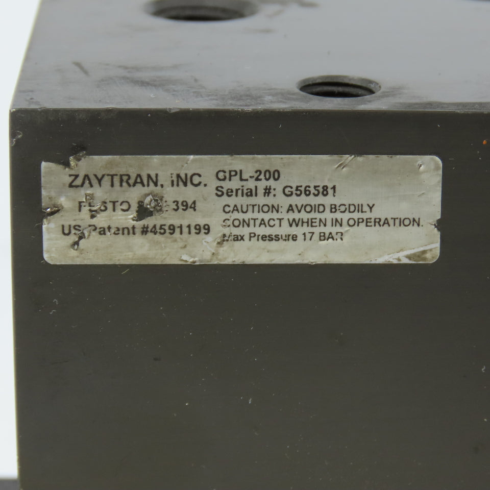Zaytran GPL-200 Pneumatic Parallel Gripper 17 BAR