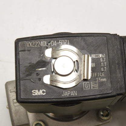 SMC VXZ2240L-04-5DZ1 1/2" NPT Solenoid Valve 15mm Orifice 0.7MPa Stainless Steel