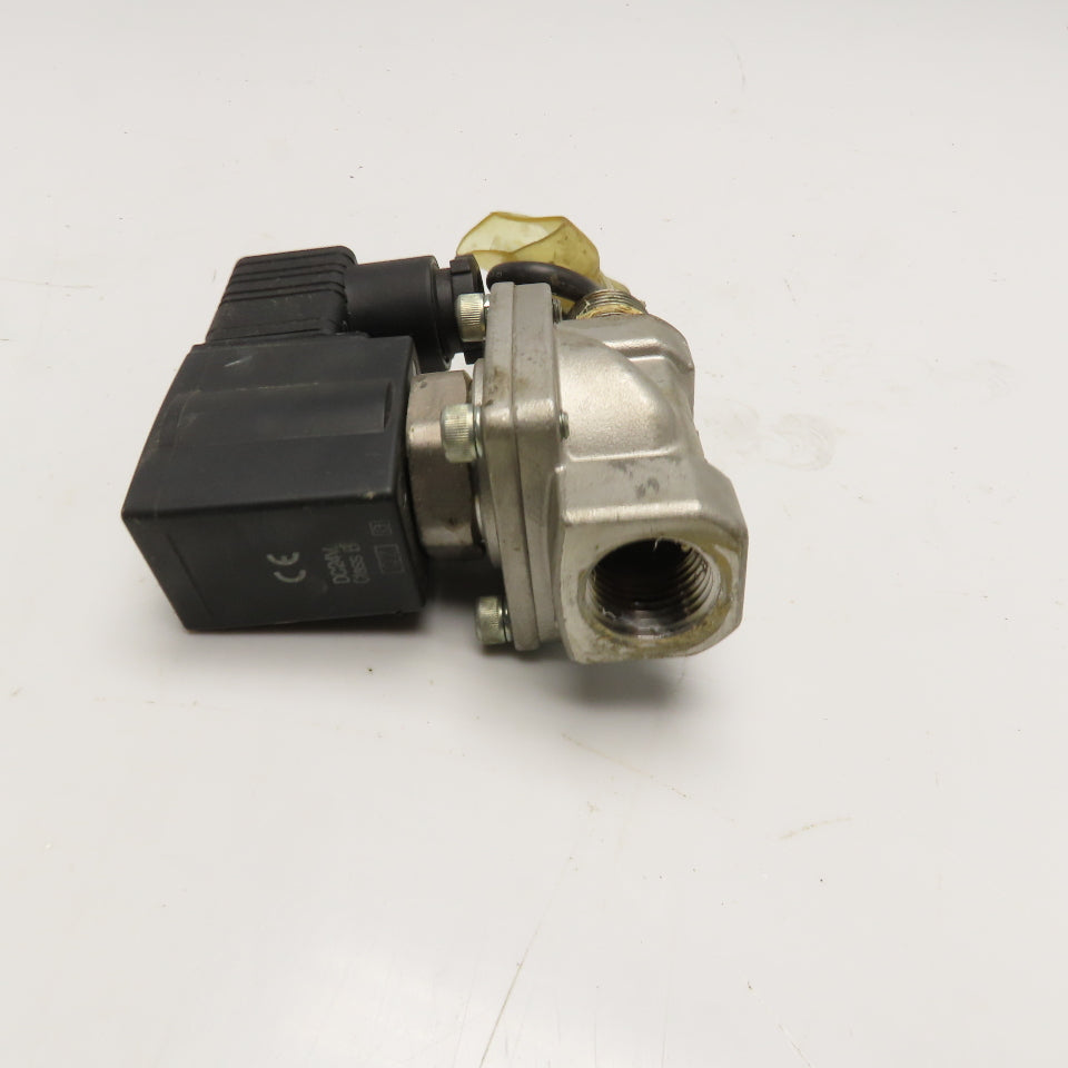 SMC VXZ2240L-04-5DZ1 1/2" NPT Solenoid Valve 15mm Orifice 0.7MPa Stainless Steel
