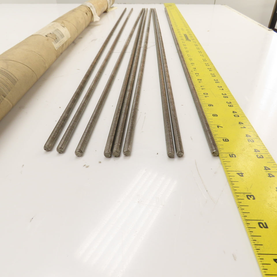 5/16"-18 Stainless Steel Threaded Rod 36" Length (Lot of 9)