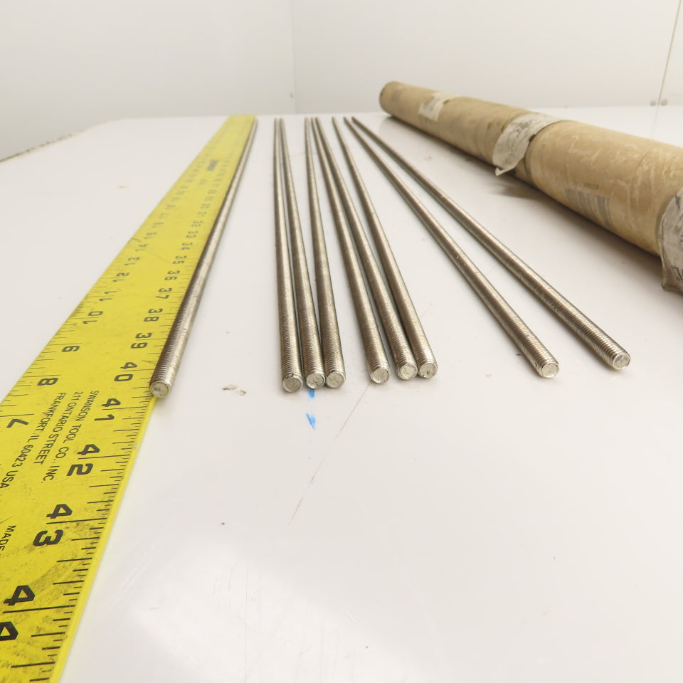 5/16"-18 Stainless Steel Threaded Rod 36" Length (Lot of 9)