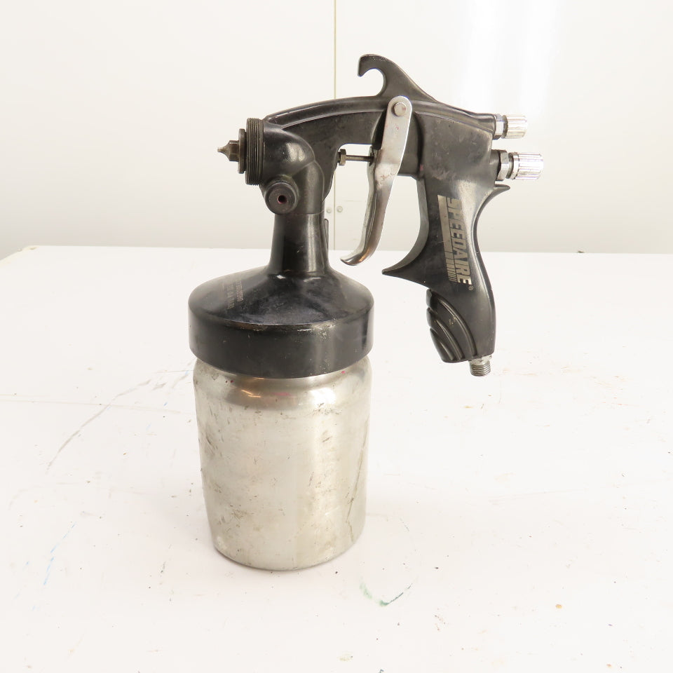 Speedaire 35XR81 1-Quart Pneumatic Pressure Feed Paint Spray Gun 50 PSI Max