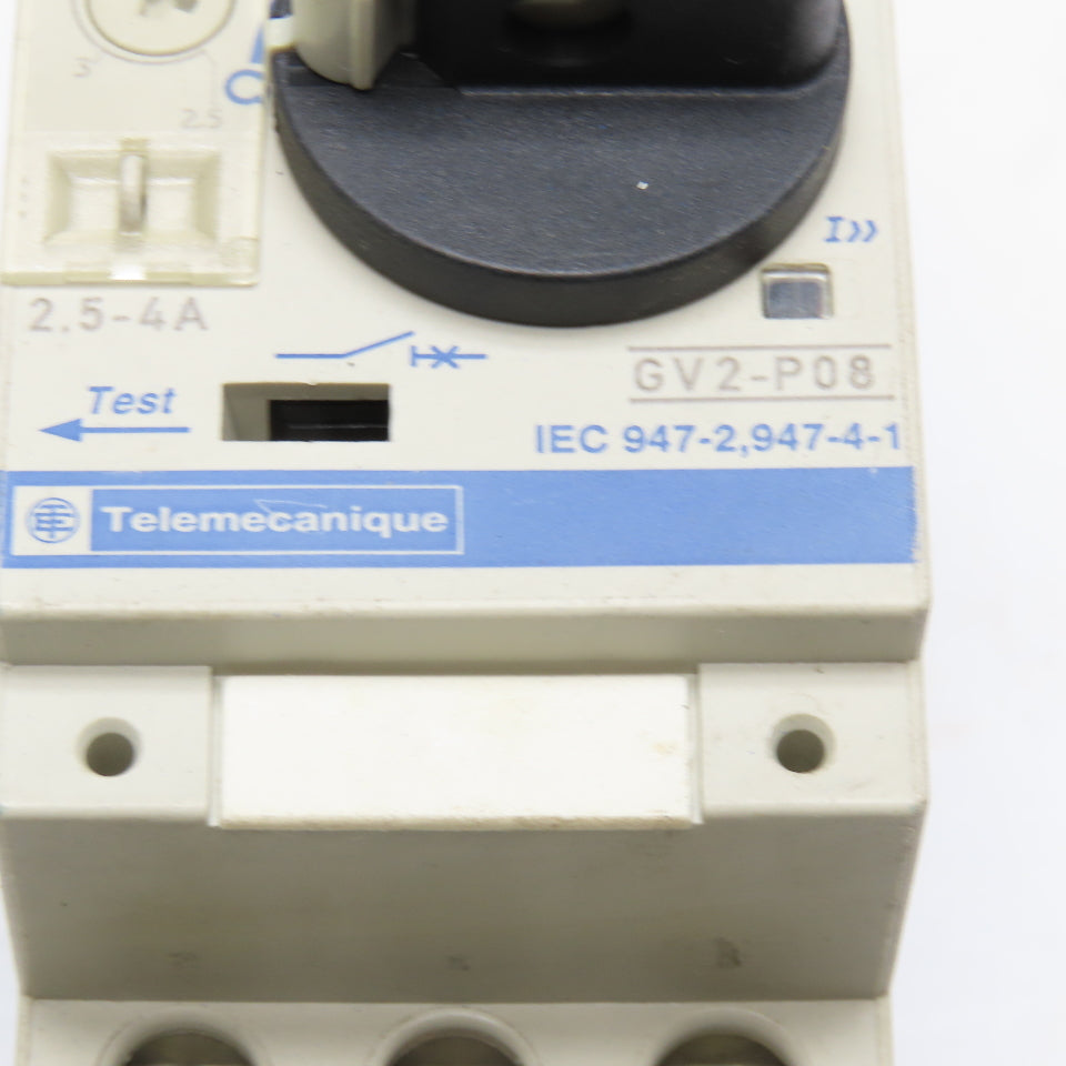 Telemecanique GV2-P08 Manual Motor Starter 2.5-4A Trip Range 690V