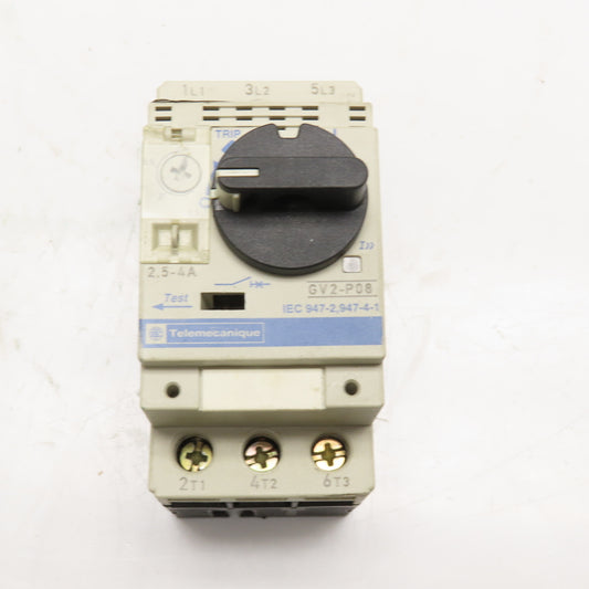 Telemecanique GV2-P08 Manual Motor Starter 2.5-4A Trip Range 690V